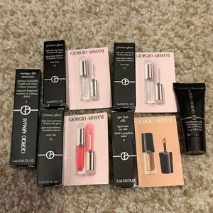 Giorgio Armani Luxury 6 Pc Set Prisma Glass Lip Gloss Mascara Eye Tint Primer